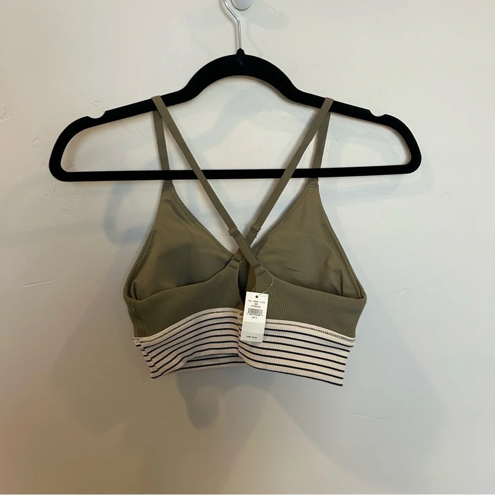 OFFLINE By Aerie Ribbed Scoop Sports Bra, Courtyard, Small